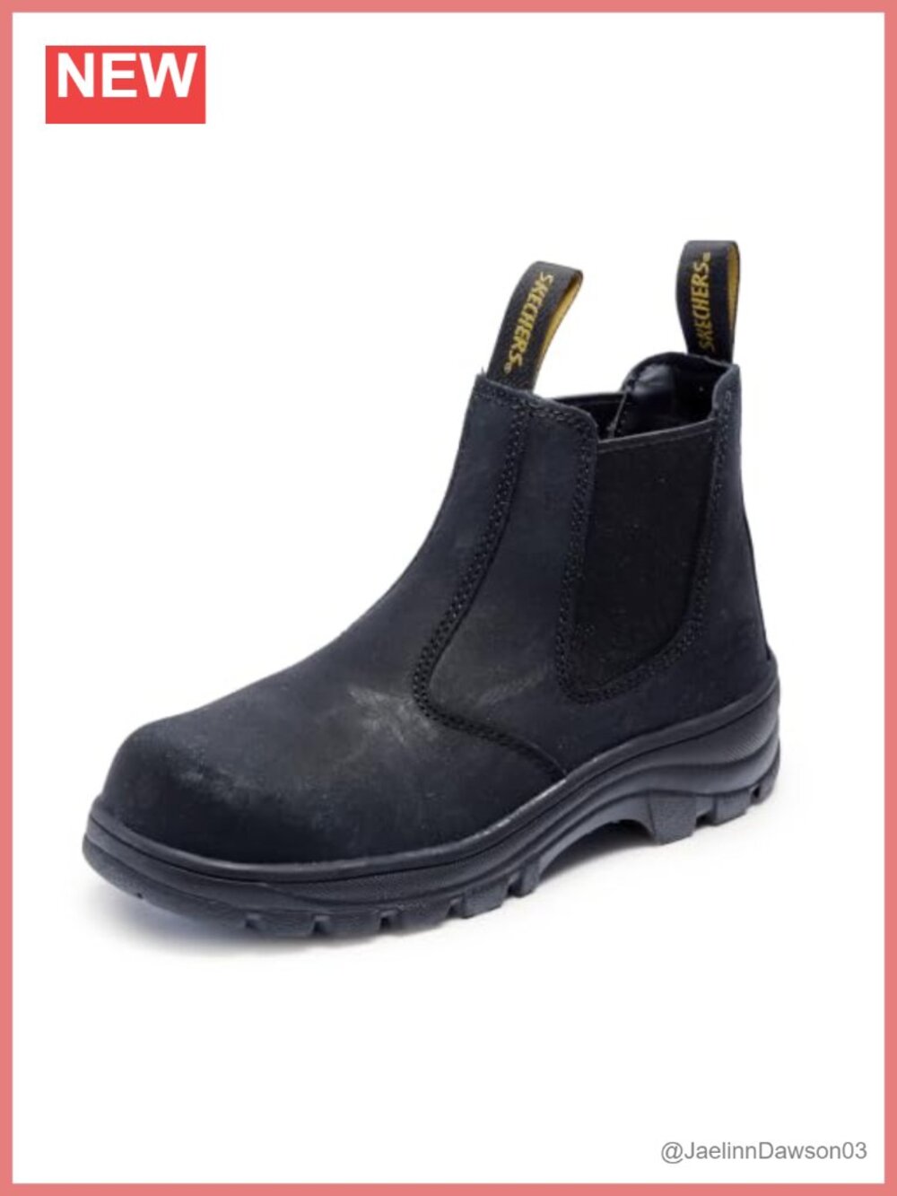 Composite Safety Toe Work Boots Women's Chelsea Slip Resistant Memory Foam